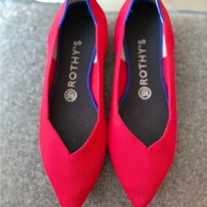 Rothy's Red Pointed Flats